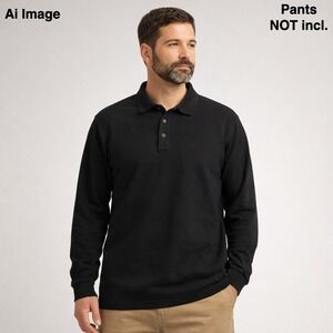 Patagonia Organic Cotton Long Sleeve Polo Shirt Men M. Minimalist Normcore